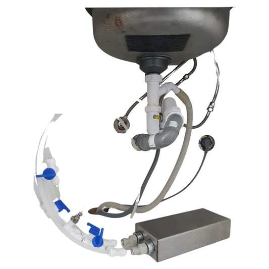 under counter water filtration system in kitchen