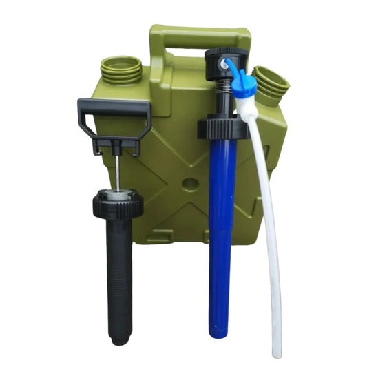 jerrycan with water filter and manual pump